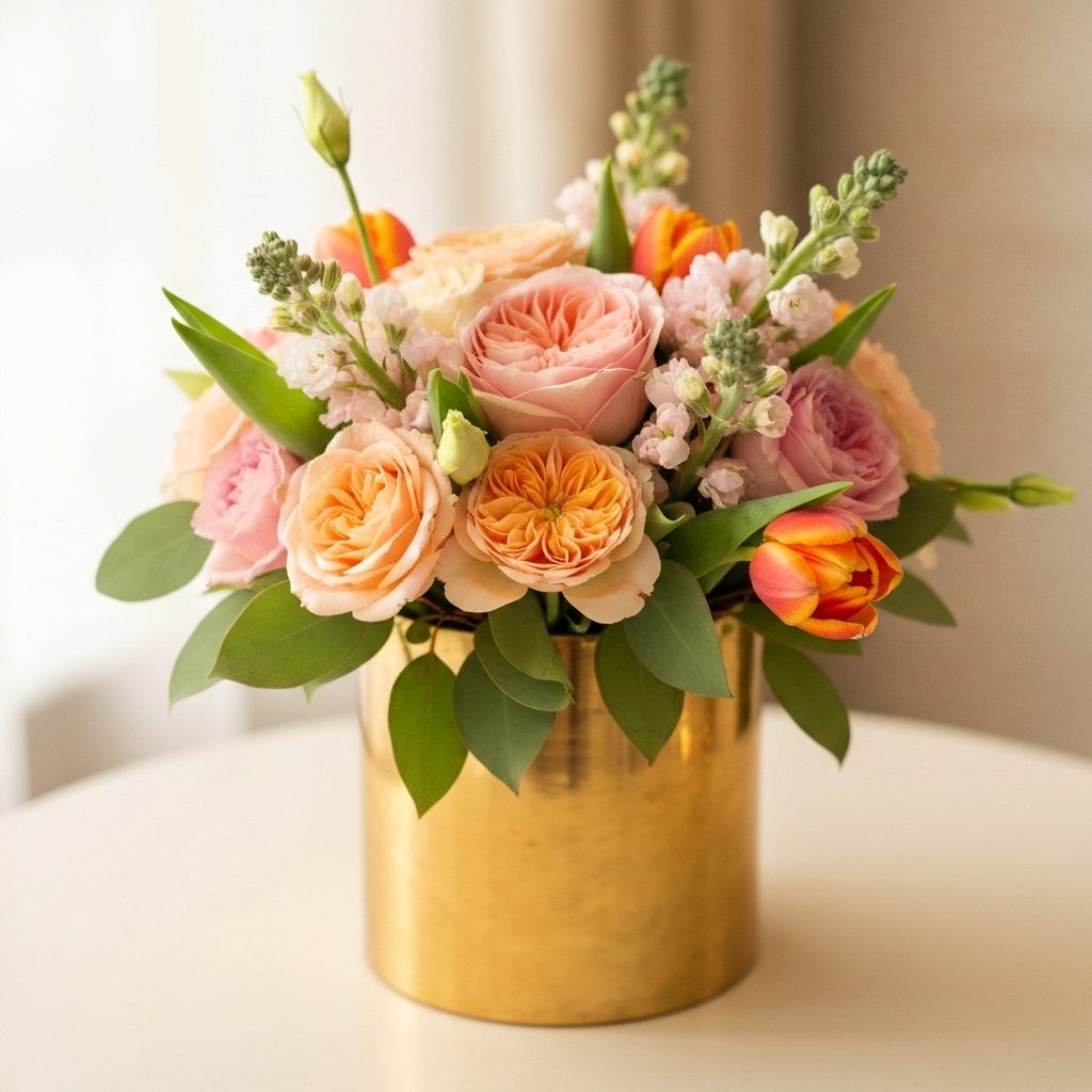 Gold Floral Centerpiece